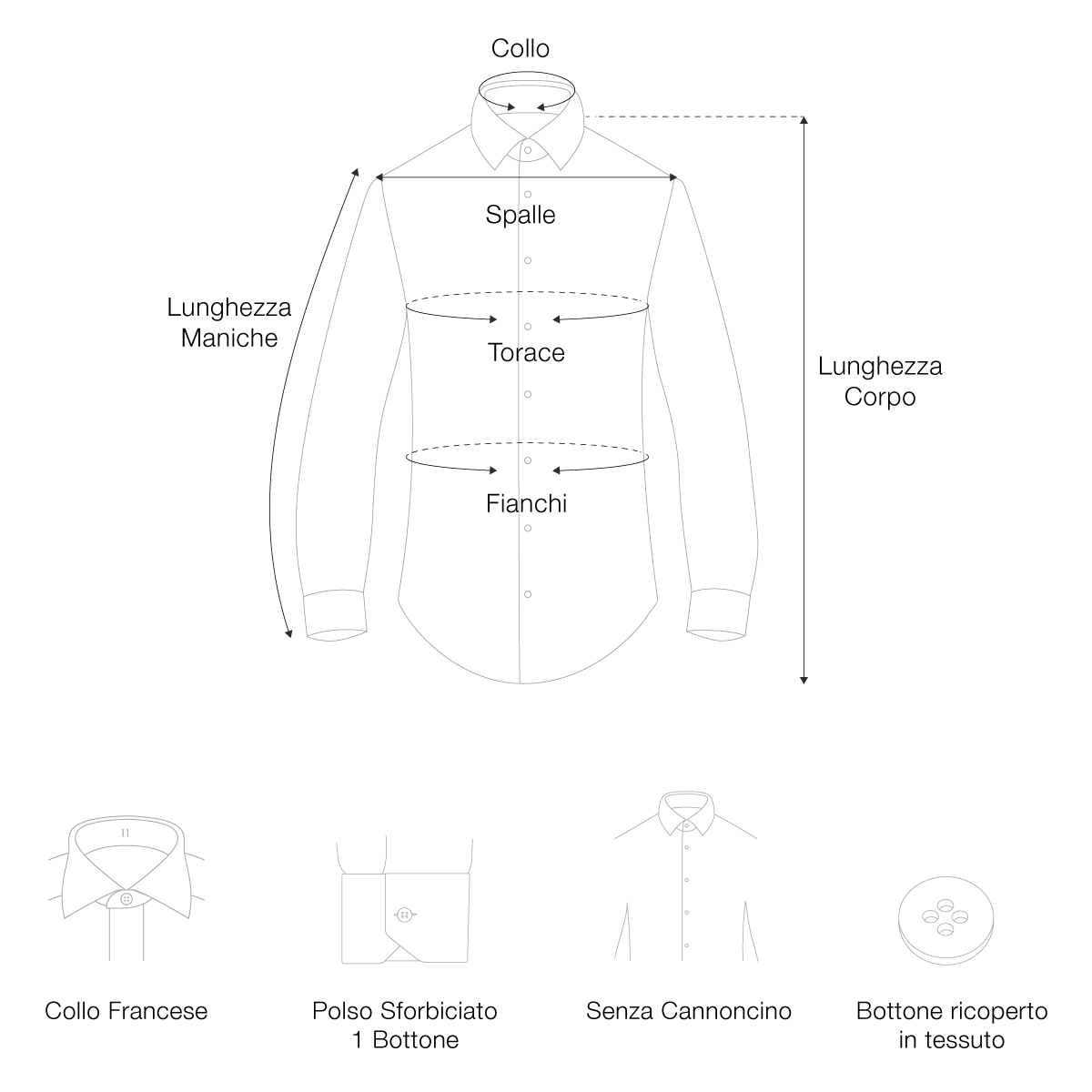 Camicia da uomo bianca con dettagli multicolor | Confezioni Gallia